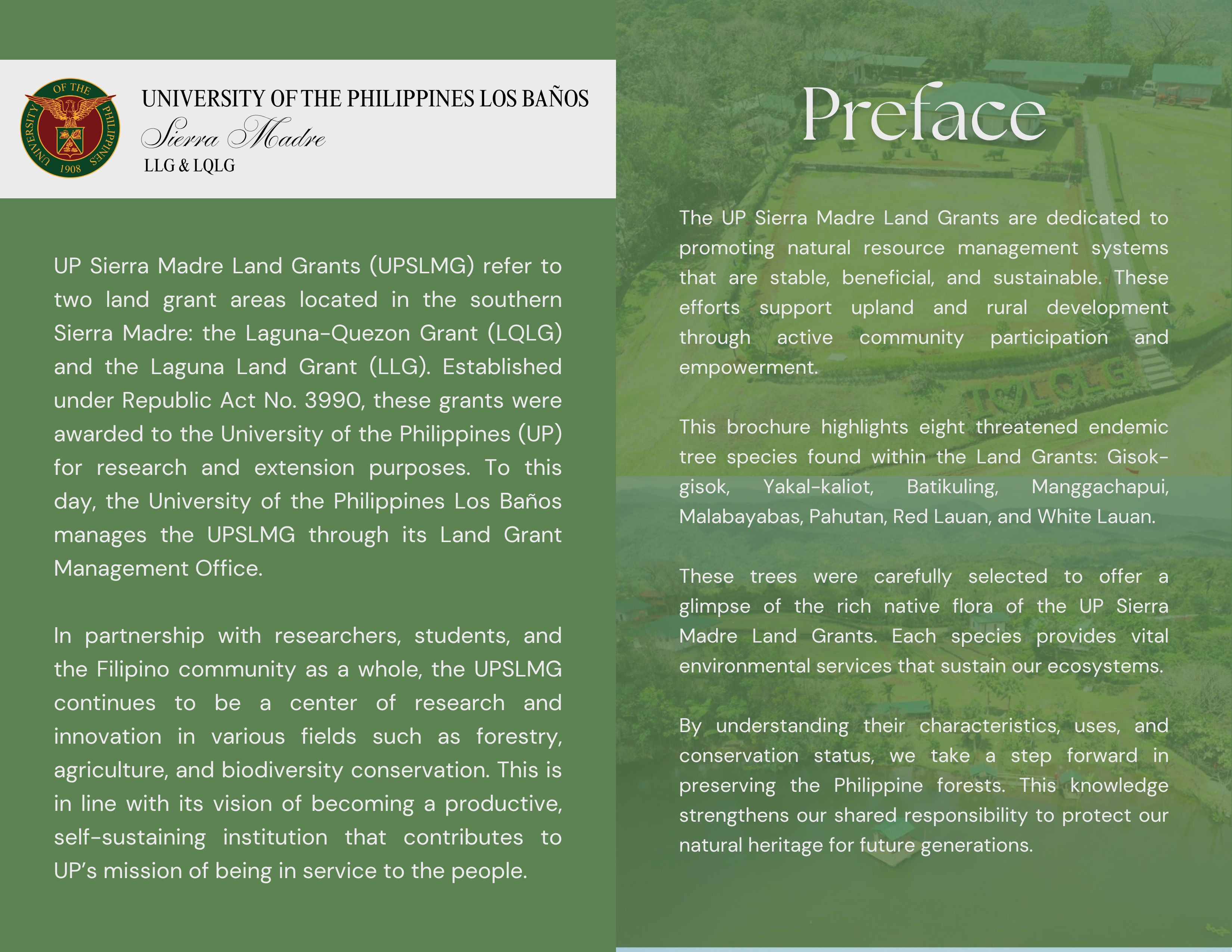 Second set of pages of the brochure